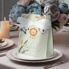 Pastel Tropisch Baby shower Oerwoud Safari Dieren Bedankdoosjes