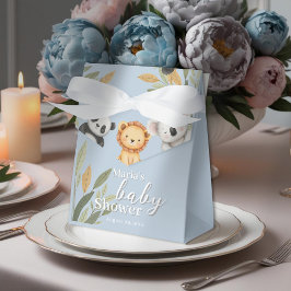 Pastel Tropisch Baby shower Oerwoud Safari Dieren Bedankdoosjes