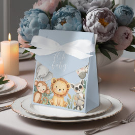 Pastel Tropisch Baby shower Oerwoud Safari Dieren Bedankdoosjes