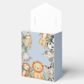 Pastel Tropisch Baby shower Oerwoud Safari Dieren Bedankdoosjes (Geopend)