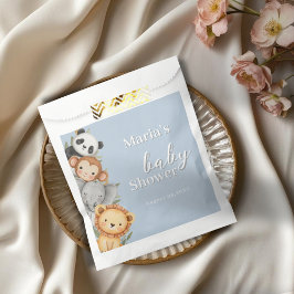 Pastel Tropisch Baby shower Oerwoud Safari Dieren Bedankzakje