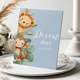 Pastel Tropisch baby shower Oerwoud Safari Dieren Reclamebord Met Voetstuk