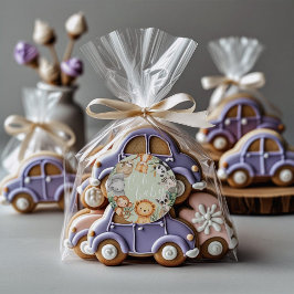 Pastel Tropisch baby shower Oerwoud Safari Dieren Ronde Sticker