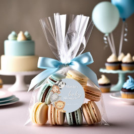 Pastel Tropisch Baby shower Oerwoud Safari Dieren Ronde Sticker