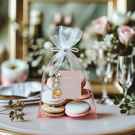 Pastel Tropisch Baby shower Oerwoud Safari Dieren Vierkante Sticker