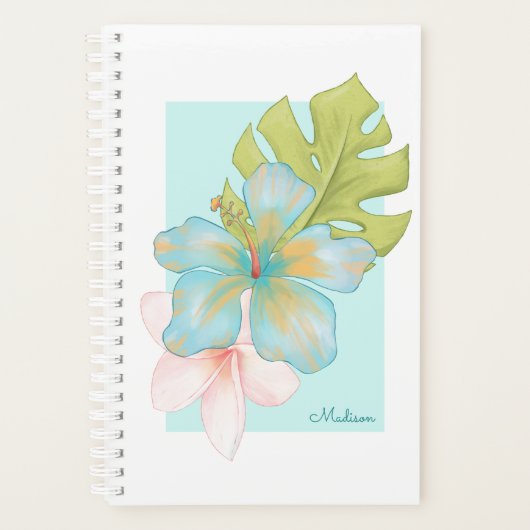 Pastel Tropisch Boeket met Jouw naam Planner (Voorkant)