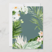 Pastel tropisch+ goud geometrisch baby shower uitn save the date (Achterkant)