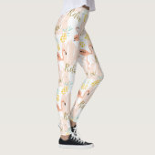 Pastel Tropisch Roze Flamingo patroon Leggings (Rechts)