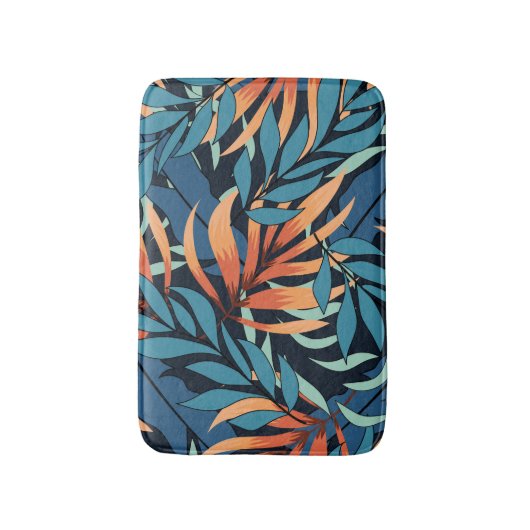 Pastel Tropische Abstracte Botanicals Badmat (Voorkant Verticaal)