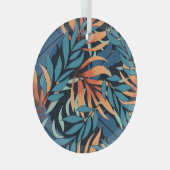 Pastel Tropische Abstracte Botanicals Glas Ornament (Voorkant Rechts)