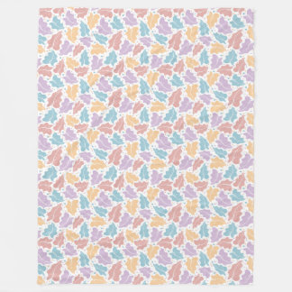 Pastel Tropische Bladeren Fleece Deken