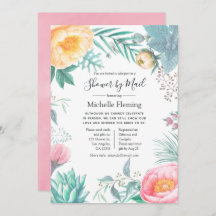 Pastel Tropische Bridal of Baby shower per post