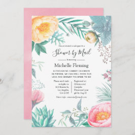 Pastel Tropische Bridal of Baby shower per post Kaart