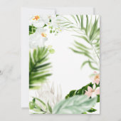 Pastel tropische + gouden geometrische trouwuitnod save the date (Achterkant)