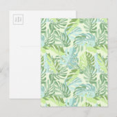 Pastel Tropische palmbladeren Briefkaart (Voorkant / Achterkant)
