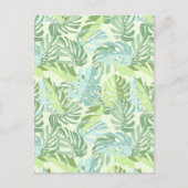 Pastel Tropische palmbladeren Briefkaart (Voorkant)
