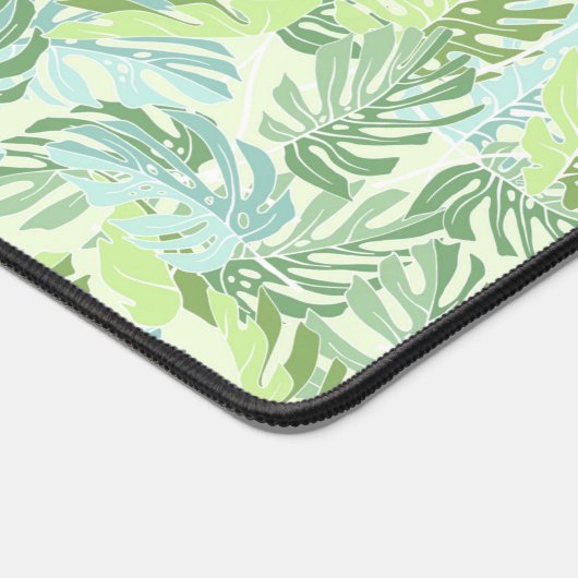 Pastel Tropische palmbladeren Bureaumat (Hoek)
