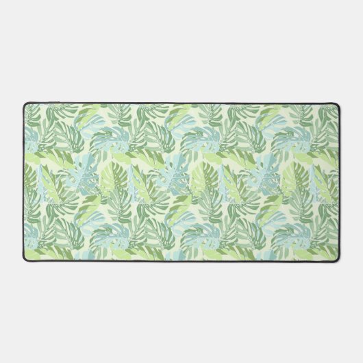 Pastel Tropische palmbladeren Bureaumat (Voorkant)