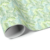 Pastel Tropische palmbladeren Cadeaupapier (Rol Hoek)