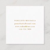  pastel tropische palmen en bloemenprint vierkante visitekaartje (Achterkant)