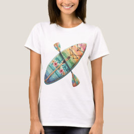 PASTEL TROPISCHE SURFPLANK EN PEDDEL T-SHIRT