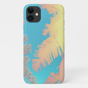 Pastel Tropische Vibes Palms iPhone 11 Hoesje