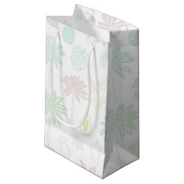 PASTEL TROPISCHE ZOMER PALMBOMEN & BLADEREN KLEIN CADEAUZAKJE