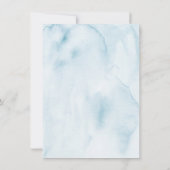 Pastel Tuin Blauw Waterverf Bloemen Save The Date (Achterkant)