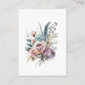 Pastel Tuin Bloemen Bruiloft Receptie Informatiekaartje (Achterkant)