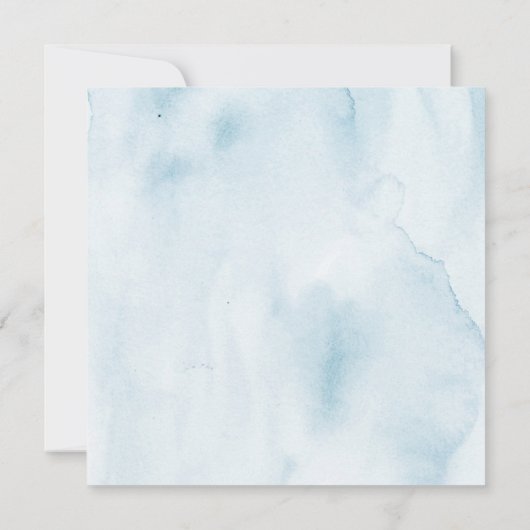 Pastel Tuin Bloemen Vierkant Bruiloft uitnodiging (Achterkant)