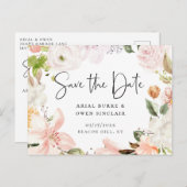 Pastel Tuin Bloemenkrans Save the Date Aankondigingskaart (Voorkant / Achterkant)