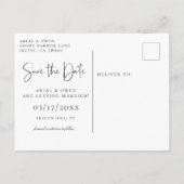 Pastel Tuin Bloemenkrans Save the Date Aankondigingskaart (Achterkant)