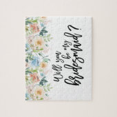 Pastel Tuin Bloemige Bruidsmeisje Voorstel Puzzel Legpuzzel (Verticaal)