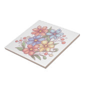 Pastel Tuin Bloesemt Keramiek Tegels Tegeltje (Zijkant)