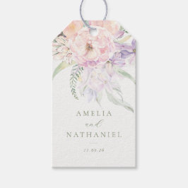 Pastel Tuin Bruiloft Favor Cadeaulabel