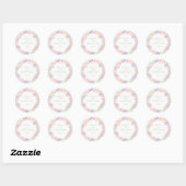 Pastel Tuin Bruiloft Favor Ronde Sticker (Vel)