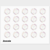 Pastel Tuin Bruiloft Favor Ronde Sticker (Vel)