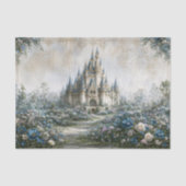 Pastel Tuin Kasteel Decoupage Tissuepapier (Voorkant)