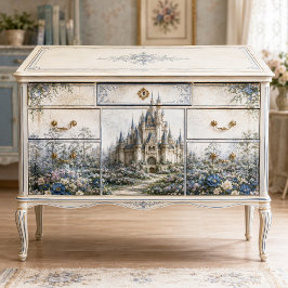 Pastel Tuin Kasteel Decoupage Tissuepapier