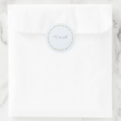 Pastel Tuin Lint Bruiloft Monogram Sticker (Tas)