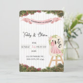 Pastel Tuin Uitnodigingskaart Kaart (Staand voorkant)