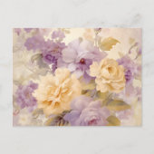  pastel tuinbloemen briefkaart (Voorkant)