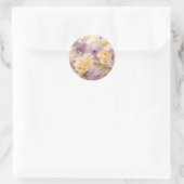  pastel tuinbloemen ronde sticker (Tas)