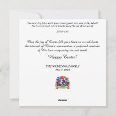 Pastel  Tuinlam Konijntje Christelijk Pasen Feestdagenkaart (Achterkant)