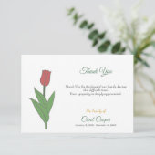 Pastel Tulip Begrafenis Dank u Nota Kaart (Staand voorkant)