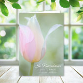 Pastel Tulip Flower Spring begrafenisdienst gevouw Programma