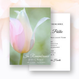 Pastel Tulip Flower Spring Death Jubileum Kaart