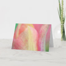 Pastel Tulip Sluiten Art Note Kaart