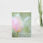 Pastel Tulip Spring Begrafenis Memorial Sympathie Bedankkaart (Voorkant)