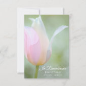 Pastel Tulip Spring Begrafenis Memorial Sympathie Bedankkaart (Voorkant)